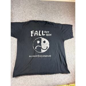 Fall Out Boy So Much (For) Stardust T Shirt Mens 2XL Black Smile Frown Graphic